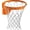 Breakaway - Flex Goal - Orange, variant on Spalding Regulation Size 18" Steel Basketball Rim with Net Included | Choose from Fixed or Breakaway | Replacement Rim for Indoor or Outdoor Hoop
