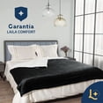 thumbnail image 3 of Cobija Cobertor Aborregado King Laila Comfort Frazada Ultra Suave 100% Microfibra de Poliéster Negro, 3 of 9
