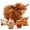 Brown, variant on OUOZZZ 10.2" Highland Cow Stuffed Animal with 4 Babies inside, Cute Highland Cow Plush Toy Gift for Kids