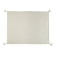 thumbnail image 3 of Laddha Home Designs Beige and Ivory Classic Striped Throw Blanket with Tassels 50" x 60", 3 of 7