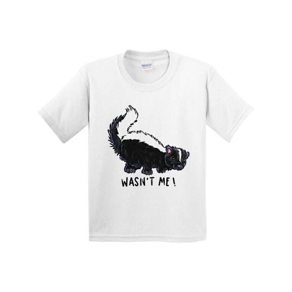 Inktastic Animals Cute Skunk Wasn't Me Youth T-Shirt