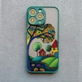 thumbnail image 1 of Hand Painted Forest House Phone Case For iphone 15 14 Pro Max Plus 11 13 12 Pro Max Mini X XR XS 7 8 Plus Shockproof Back Cover JIANGLANG, 1 of 1