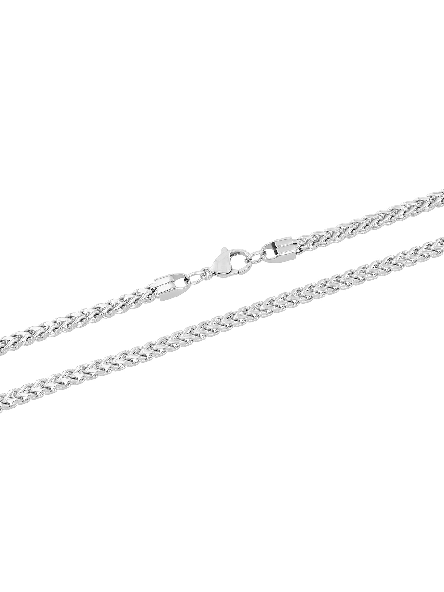 Men's Silver-Tone Stainless Steel Franco 22" Chain Necklace - Brilliance Fine Jewelry