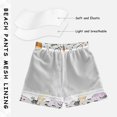 thumbnail image 3 of FORMRS Boys Swim Trunks Quick Dry Mesh Liner Boardshorts Sizes XS-XL, Purple Vegetables Pattern, 3 of 7