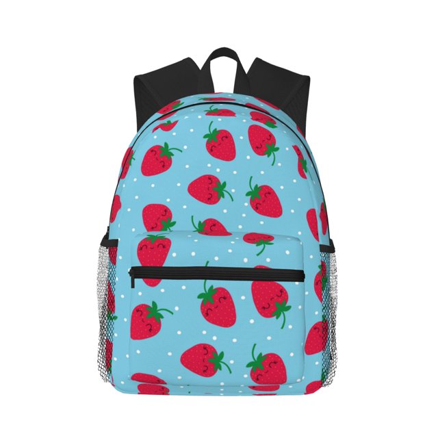 Easygdp Strawberries Mochila Casual para Portátil, Mochila para Escuela, Viajes, Negocios