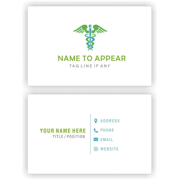 Design Your Own Personalised Business Cards Custom Professional Company Logo Visiting Card- Front and Back