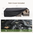 thumbnail image 5 of Patio Furniture Set - All-Weather - 7 Piece Patio Outdoor Conversation Set, Modular Wicker Rattan Sectional Sofa for Backyard, Garden, Poolside, Balcony, Porch, Patio, Brown/Khaki, 5 of 8