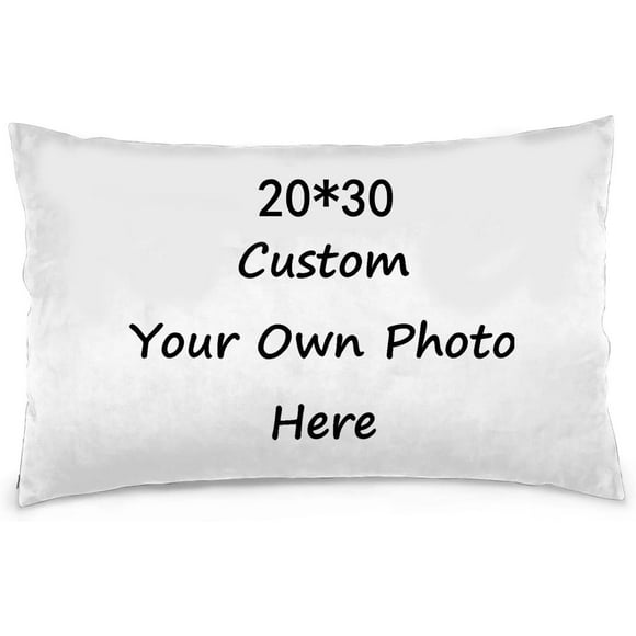 Veeki Custom Pillow Case, Design Photos or Text Customize Throw Pillowcase, Two-Sides Printed Cushion Covers, Personalized Pet Photo Pillow, Love Photo Throw Pillow 1 Pcs(20"x 30")-51501