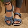 thumbnail image 5 of Taylonsss Women's Fashion Summer Wedge Sandals with Thick Bottom and Fish Mouth Design Featuring Supportive Straps and Shock-Absorbent Sole for Comfortable Beach and Everyday Use, 5 of 9