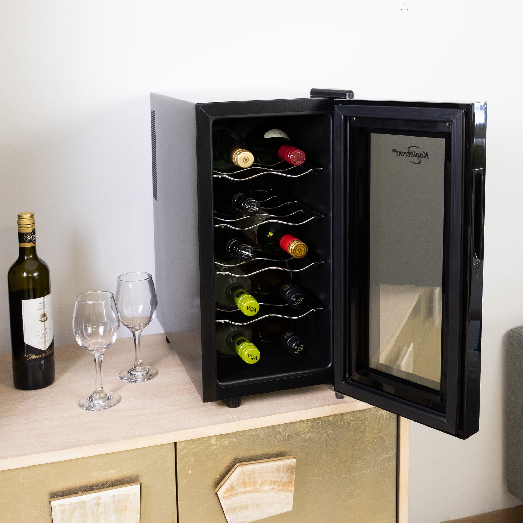 Koolatron 10 Bottle Wine Cooler Thermoelectric Freestanding Wine Fridge