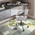 thumbnail image 5 of Green Boho Chair Mat for Hardwood Floor, 36"x 48" Office Chair Rugs , Low-Pile Non Slip Floor Protector Mat for Desk Chair for Home, 5 of 9