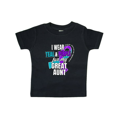 

Inktastic Suicide Prevention I Wear Teal and Purple for My Great Aunt Gift Baby Boy or Baby Girl T-Shirt