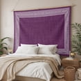 thumbnail image 3 of Dark Purple Retro Greek Key Tapestry for Bedroom Wall Hanging Tapestry,Geometric Greece Ancient Farmhouse Ceiling Backdrop Tapestries Poster Blanket Wall Decor for Teens Room Living Room 39" x 59", 3 of 8