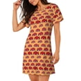 thumbnail image 2 of Fotbe Red Cars Bata de Dormir para Mujer con Estampado, Camisón de Algodón de Manga Corta, Ropa de Dormir Casual, 2 of 6