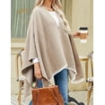 thumbnail image 2 of Zhengup Women's Elegant Shawl Poncho Sweater Wrap Soft Open Front Cardigan Shawls for Fall Winter, 2 of 5