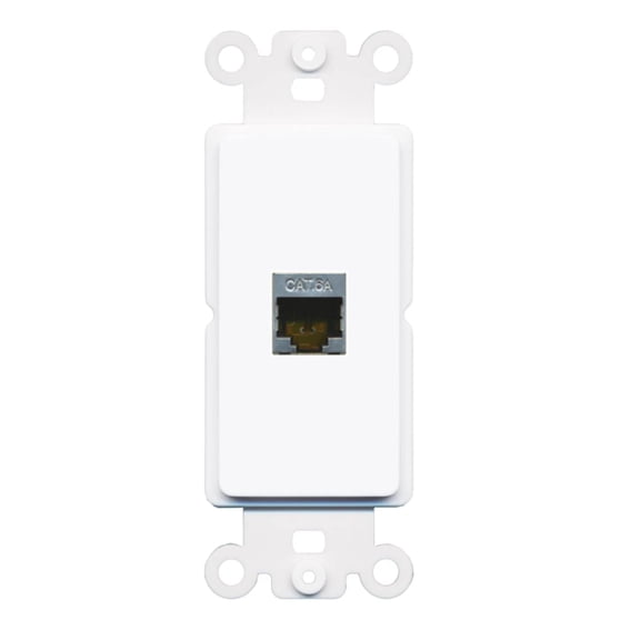 RiteAV Cat6a Wall Plate Insert White