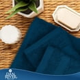 thumbnail image 6 of Dan River 3 Piece Towel Set Soft Quick Drying Cotton Bath Towel For Gym, Spa and Bathroom - Opal Blue, 6 of 11