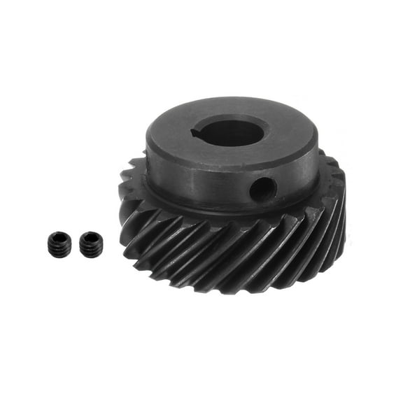 Uxcell Helical Gear 10mm ID 24T 1 Mod 45# Steel Motor Gear, Right Direction
