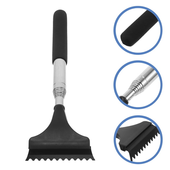 HONMEET Car Side Mirror Squeegee Set with Extendable Snow Brush and Ice Scraper for Clear Rearview Visibility