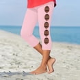 thumbnail image 2 of Fjofpr Toddler Girl Leggings Pack Toddler Kids Fashion Baesball Print Summer Leisure Yoga Sports Frenum Cropped Pants Pink 5 Years, 2 of 4