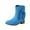 Blue, variant on QQAMB Women Bow Detail Short Boots with Chunky Low Heel Ankle Booties for Casual Winter Wear and Outdoor Use