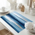 thumbnail image 5 of Blue Brush Textured Placemats Set of 6, Abstract Watercolor Ocean Table Mats Washable Heat-Resistant Non-Slip Place Mats for Kitchen Dinner Table Indoor Outdoor Decor,13x19 Inch, 5 of 9