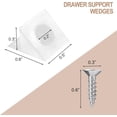 thumbnail image 2 of 50 PCS Drawer Repair Kits with Screws, Drawer Bottom Supports Fixing Drawer Base Sagging Bottom Repair Fix Mending Drawer Wedges Support for Sagging Furniture Dresser Drawer, 2 of 7