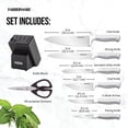 thumbnail image 3 of Juego de bloques de cuchillos Farberware autoafilables, 13 piezas, color negro, 3 of 9