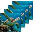 thumbnail image 2 of Coolnut 6 Pack Sea Turtle Pure Cotton Washcloths 12 x 12 Inch Reusable Absorbent Soft Cotton Face Towels Fingertip Towels Set for Gym Towels,Hotel and Spa Wash cloth, 2 of 7