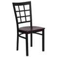 thumbnail image 1 of Bowery Hill Black Window Back Dining Chair in Mahogany, 1 of 5