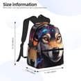 thumbnail image 5 of Horeoi Colorful Wolf Head Print Casual Backpack for School Work Travel Hiking with Laptop Compartment and Side Pockets Lightweight Design, 5 of 6