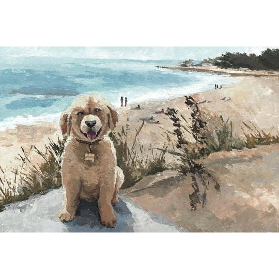 Parvez Taj Joyful Dog Canvas Wall Art