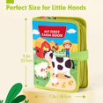thumbnail image 3 of Educational Cloth Book For Toddler Interaction Activity Book Toy With Felt Pages For Baby Early Learning Gifting Supply, 3 of 4