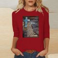 thumbnail image 3 of Fanxing Christian Shirts for Women Plus Size Cross Jesus Shirt Short Sleeve Tshirts Summer Vintage Easter Tops Oversized Graphic Tee My orders in 2025 Red XXXL, 3 of 4