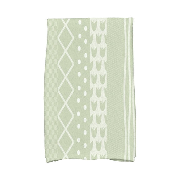 Simply Daisy, 16 x 25 inch, Pattern Stripe Kitchen Towel, Green