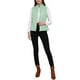 thumbnail image 2 of INSPIRE CHIC Chalecos de mujer con cuello alto, chaleco acolchado con cremallera, color verde polvo, 2 of 6