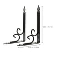 thumbnail image 2 of Hytrove 2Pcs Multifunctional Black Metal Shelf Brackets for Home Office Garage Wall Mounting, 2 of 8
