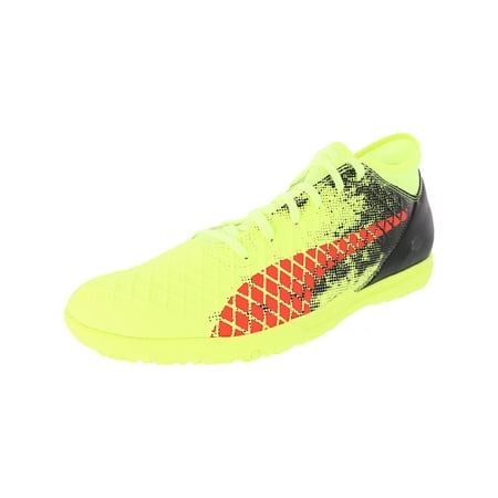 Puma Men's Future 18.4 Tt Yellow / Red Black Ankle-High Soccer Shoe - (Best Indoor Soccer Cleats)