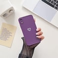thumbnail image 4 of Compatible with iPhone XR Case for Women Girls, Cute Love Heart Pattern Soft Slim TPU Protective Bumper Phone Case for iPhone XR 6.1＂ -Deep Purple, 4 of 11