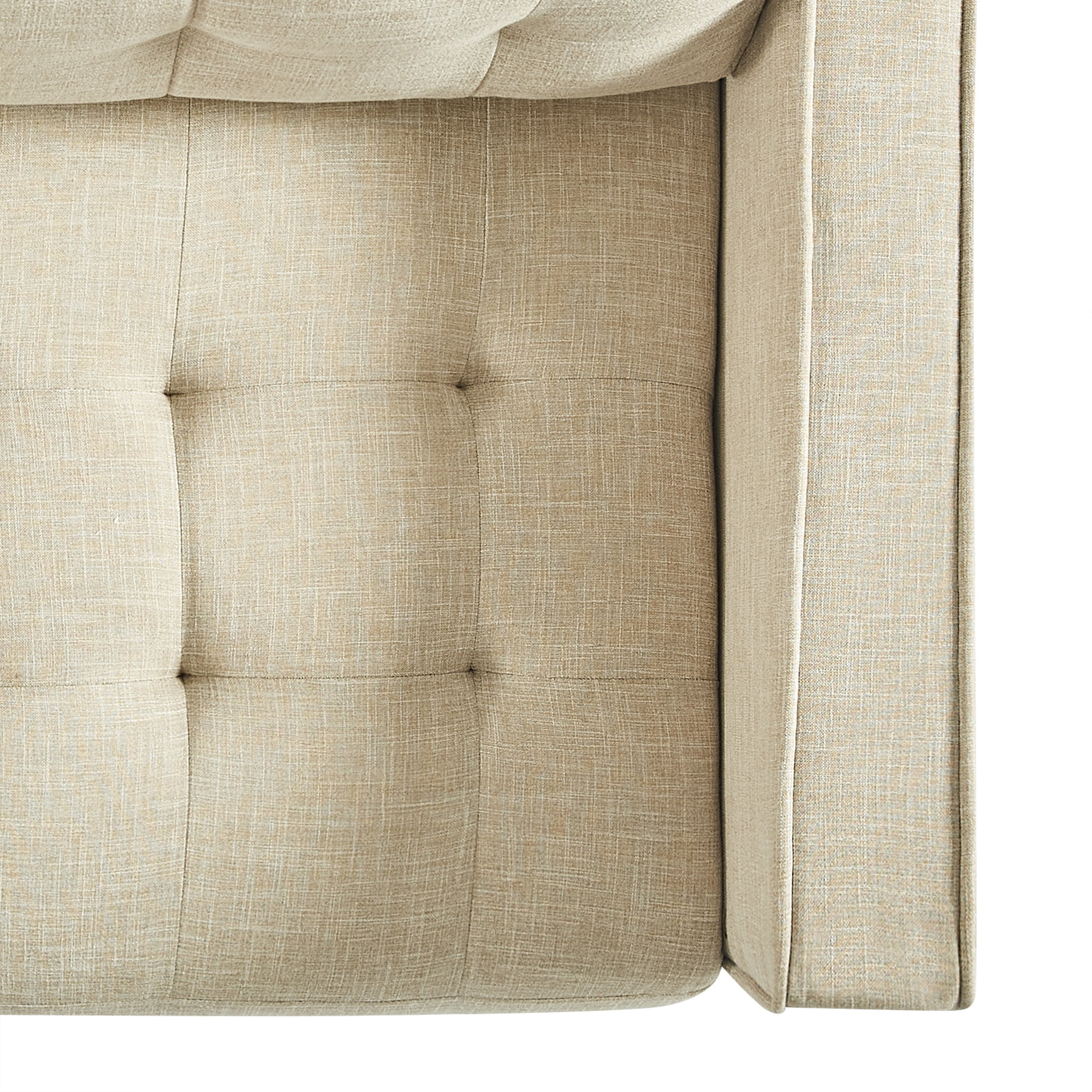 Zinus Benton 2-Seater Upholstered Indoor Loveseat, Beige