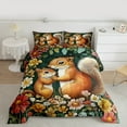 thumbnail image 2 of Manfei Tribal Squirrel Animal Queen Comforter Set, Mystic Rustic Groovy Flower Bedding Sets, Teens Kids Child Reversible Bedding Comforter Set, Ultra Soft Home Decor, 3pcs, 2 of 8
