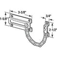 thumbnail image 2 of Chain Door Guard, Stamped Steel w/Steel Chain, White Painted Finish, 2 of 2