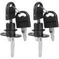 thumbnail image 1 of Las cerraduras de 2 cajones se utilizan para armarios y taquillas de muebles para garantizar eficazmente la seguridad de la oficina (16 mm en negro)., 1 of 5