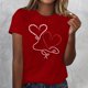 thumbnail image 2 of Pantalones Cortos de Mujer de Verano Sexy Casual Impreso Camisetas Cuello Redondo Manga Corta Superior, Blusa de Poliéster para la Fiesta, Diario Y Toda la Temporada, 2 of 3