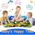 thumbnail image 5 of WELLXUNK Baby Water Mat, Inflatable Water Play Mat, for 3 6 9 Months Newborn Boys and Girls, Tummy Time Play Activity Playmats Leakproof BPA Free Water Mat Toy for Baby's Stimulation Growth, 5 of 7