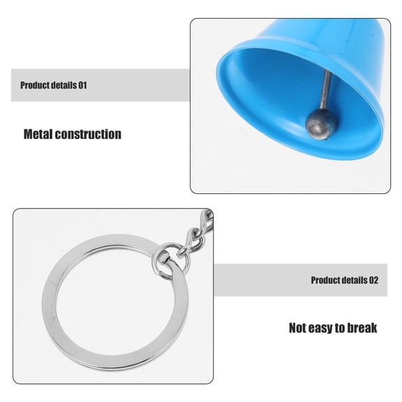 Portable Handheld Dinner Bell with Handle, Classroom Ringing Bell for Alarms, Jingles, and Announcements, Metal Bell