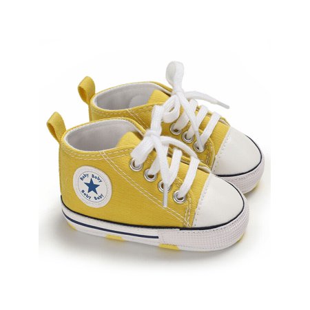 

Lookwoild 0-18M Newborn Boy / Girl Soft Sole Pram Shoes Baby Lovely Trainers Pre-walker