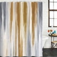 thumbnail image 3 of Brown Gray Waterproof Fabric Shower Curtain,Vintage Abstract White Ombre Texture Waterproof Fabric Shower Curtain for Bathroom Curtains Bathtubs Hotel Shower Curtains with 12 Hooks Stall 48x72in, 3 of 8