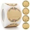 thumbnail image 1 of 500 Pieces Kraft Paper Stickers, Self-adhesive Labels 5 Cm, Jam Jar Stickers, 1 of 4