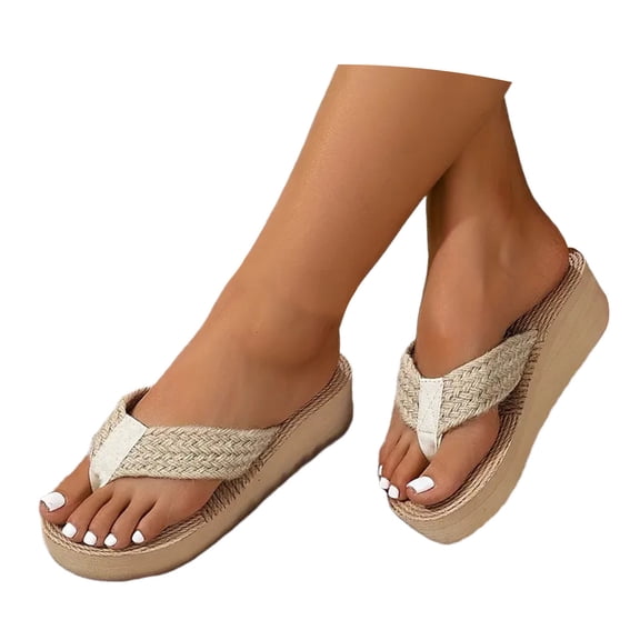 ibiyuan Flip Flops Women Black Thong Sandals Non- Thick Sole Women Slippers Soft Summer Shoes for Women